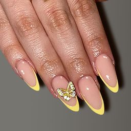 Secret Lives Set Of 24 Translucent With Tips & 3D Bow Design Nails --1