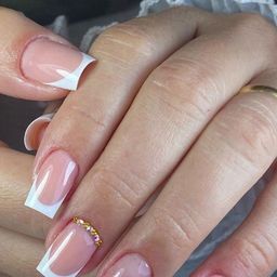 Secret Lives 24 Pcs French Glitter Studs False Nails-image-82