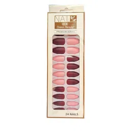 CHRONEX Set Of 24 Matte Finish Reusable Press On Nail Extensions image 2