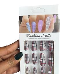 CHRONEX Set Of 12 Matte Finish Reusable Press On Nail Extensions image 3