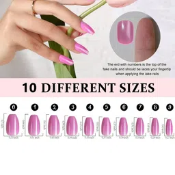 CHRONEX Set Of 24 Matte Finish Reusable Press On Nail Extensions image 4