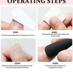 CHRONEX Set Of 24 Matte Finish Reusable Press On Nail Extensions image 2