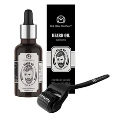 THE MAN COMPANY Set of Beard Booster Almond+Thyme Beard Oil (30ml) & Derma Roller-53