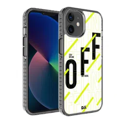 DailyObjects White & Yellow Stay Offline iPhone 12 Mobile Case-53