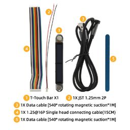 LILYGO® T-Touch Bar ESP32-S3 Touch Display Bar Development Board ESP32-S3R8 WiFi Bluetooth Module Magnetic Round USB Connector image 4