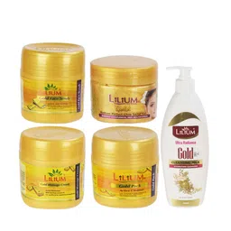 Lilium Radiance Perfect Glow Facial Kit With Gold Cleansing Milk - 2.5Kg-image-2