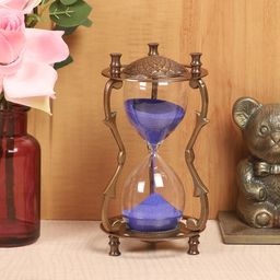 EXIM DECOR Purple & Brown Sand Timer With Twigs Pillar-image-78