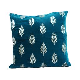 Decoghar Turquoise Blue & Gold-Toned 3 Pieces Embroidered Square Cushion Covers-image-21