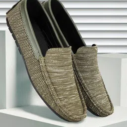 Buxton Men Textured Mesh Square Toe Comfort Insole Driving Shoes-44