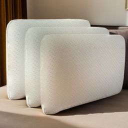 Sleepsia Set Of 3 White Solid Therapeutic Pillow-22