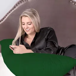 Mom's Moon Green Fibre Filled Cotton Lightweight Sleeping Pillow-picture-2