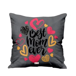 ME & YOU Grey Printed Square Cushion image 1