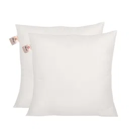 Home Set Of 2 White Solid Cushion Pillows-20