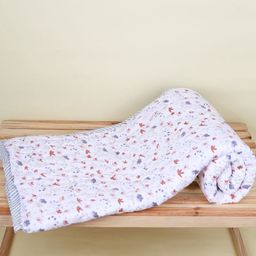 Moms Home Pink & Purple Floral Heavy Winter 500 GSM Single Bed Quilt-16