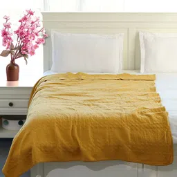 Pluchi Yellow Geometric AC Room 350 GSM Single Bed Quilt-image-63