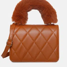 haute sauce by  campus sutra HAUTE SAUCE by Campus Sutra Brown Structured Handheld Bag image 2