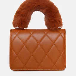 haute sauce by  campus sutra HAUTE SAUCE by Campus Sutra Brown Structured Handheld Bag image 4