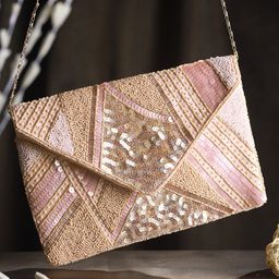 Priyaasi Pink Embellished Structured Sling Bag-6