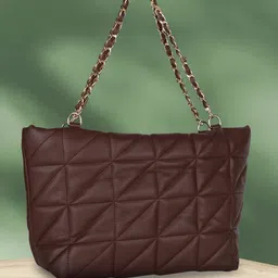MINI WESST Textured Shoulder Bag With Quilted image 1