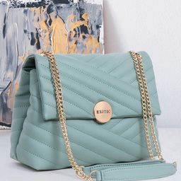 Exotic Textured Structured Satchel Bag With Quilted-18