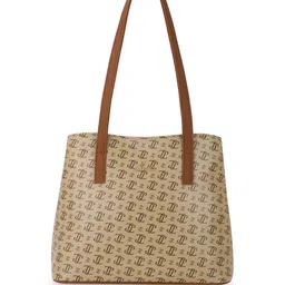Lavie Women Brand Logo Printed Structured Leather Shoulder Bag-44