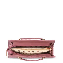 WALKWAY by Metro Peach-Coloured Structured Handheld Bag with Quilted image 2