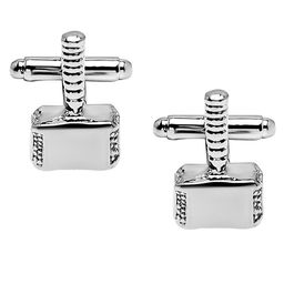bodha Silver-Toned Quirky Hammer Design Cufflink-image-57