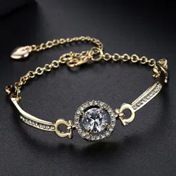MYKI Gold-Plated Cubic Zirconia Link Bracelet-24