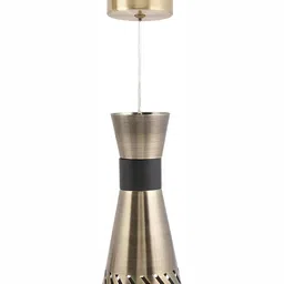 Whiteray Silver-Toned Textured Aluminium Frustum Ceiling Lamp-34
