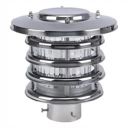 DENICRAAS Silver-Toned Acrylic Cylinder Outdoor Lamp-2