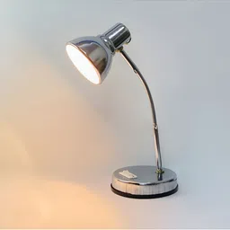 SPARK WORLD Silver-Toned Metal Quirky Abstract Shaped Table Lamp image 2