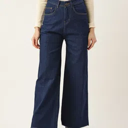 PARIS HAMILTON Women Blue Flared High-Rise Stretchable Jeans-picture-51