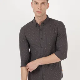 Wrangler Men Grey Slim Fit Printed Casual Shirt-image-80