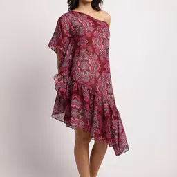 EROTISSCH Floral Printed One Shoulder Swim Dress-image-39