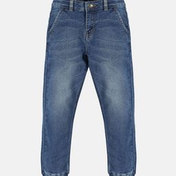 KiddoPanti Boys Blue Jean Jogger Light Fade Jeans-image-43