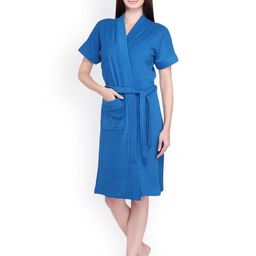 Sand Dune Women Royal Blue Bathrobe-image-34