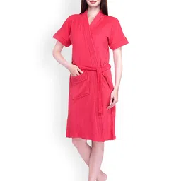 Sand Dune Women Cherry Pink Bathrobe-image-96