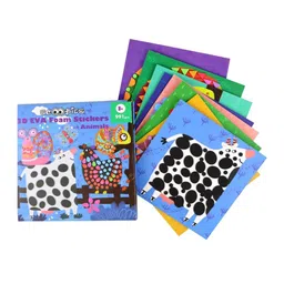 SCOOBIES Kids Multicolour 3D EVA Foam - Animals Stickers-49