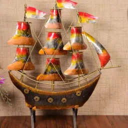 craft tree Flair (Set Of 1) Iron Nautical Ship Figurine-picture-15