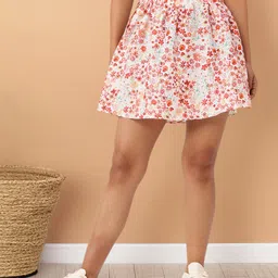 DressBerry Women Delightful Bloom Printed Tie-Ups A-Line Mini Skirt-picture-27