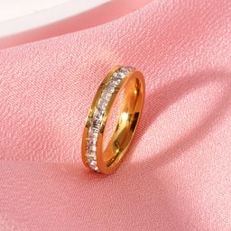 AQUASTREET 18K Gold-Plated Cubic Zirconia Studded Finger Ring-image-30