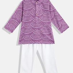 Readiprint Fashions Boys Bandhani Printed Regular Pure Cotton Kurta with Pyjamas-16