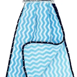 Kuber Industries 6 Pcs Blue Printed Washbasin Hanging Napkin Hand Towel with Ties image 2