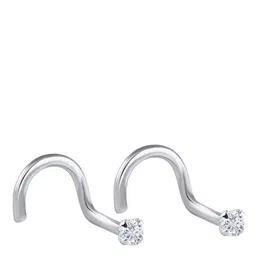 Abhooshan 92.5 Sterling Silver Cubic Zirconia Stud Nosepin-13