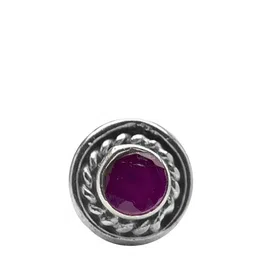 Abhooshan Sterling Silver Onyx Stud Nosepin-22