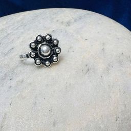 Arte Jewels 92.5 Sterling Silver Stone-Studded Clip-On Septum Nosepin-47