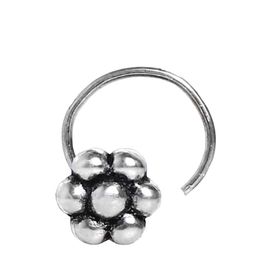 Abhooshan 92.5 Sterling Silver Oxidised Stud Nosepin-37