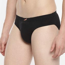 SOLO Men Mercerized Finish Anti Bacterial Basic Cotton Briefs Virgin-Black-75-picture-39