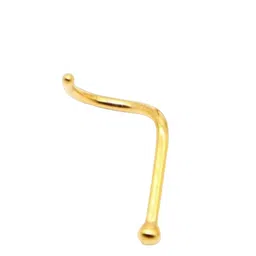 Abhooshan 92.5 Sterling Silver Gold-Plated Stud Nosepin-13