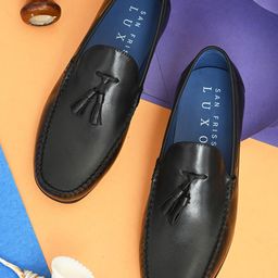 San Frissco Men Solid Leather Slip-On Sneakers-image-63